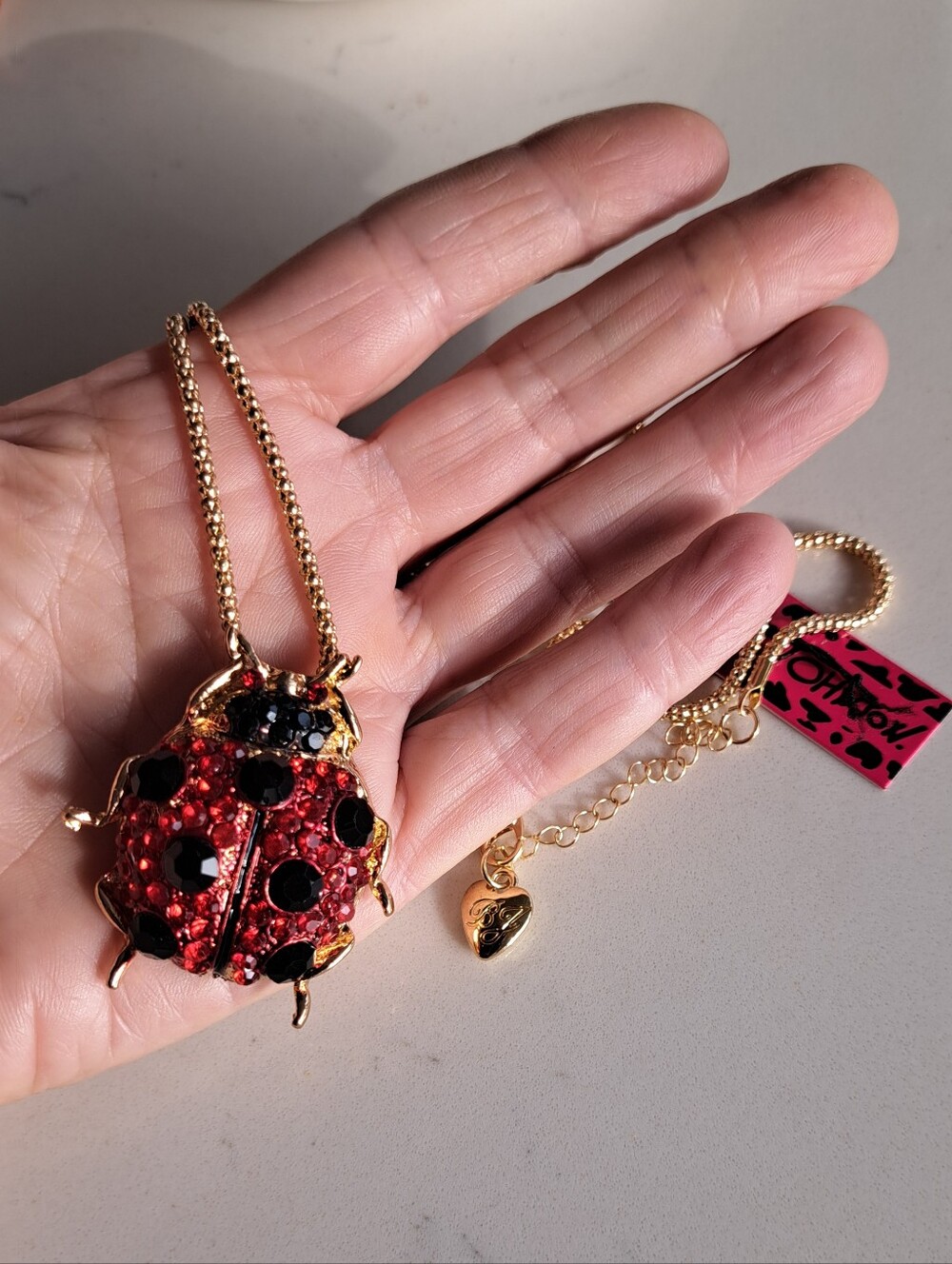 Betsey J BIG Ladybug Neckl.